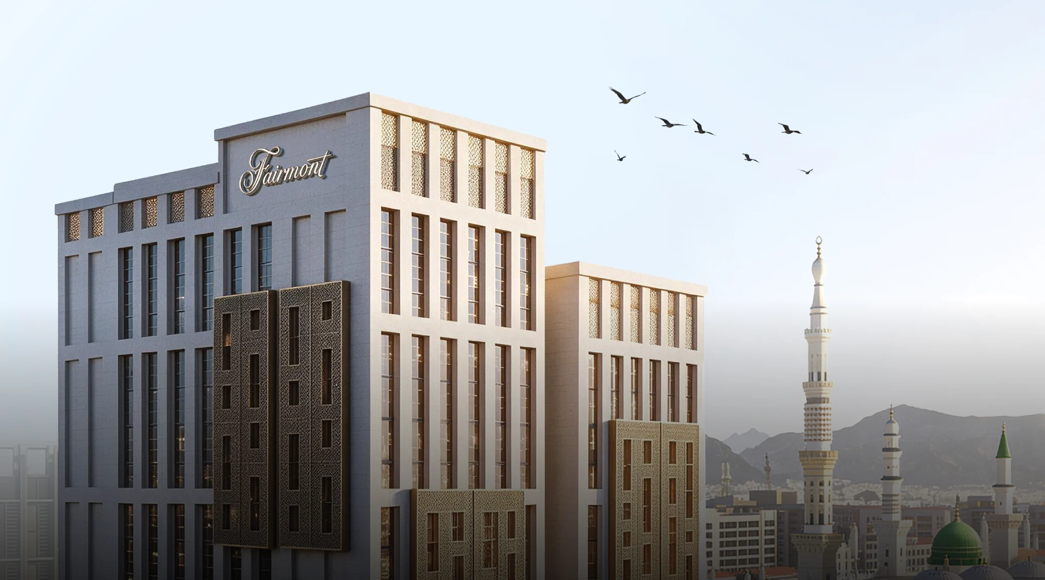 Fairmont Residences overlooking the Prophet’s Mosque in Madinah
